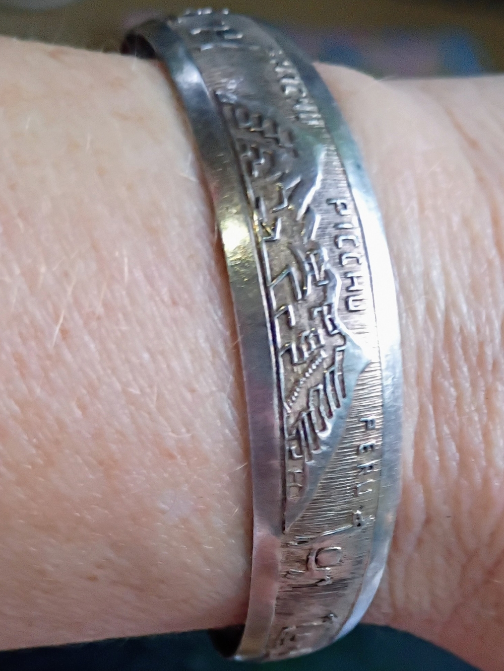 Silver Engraved Cuff Bracelet
